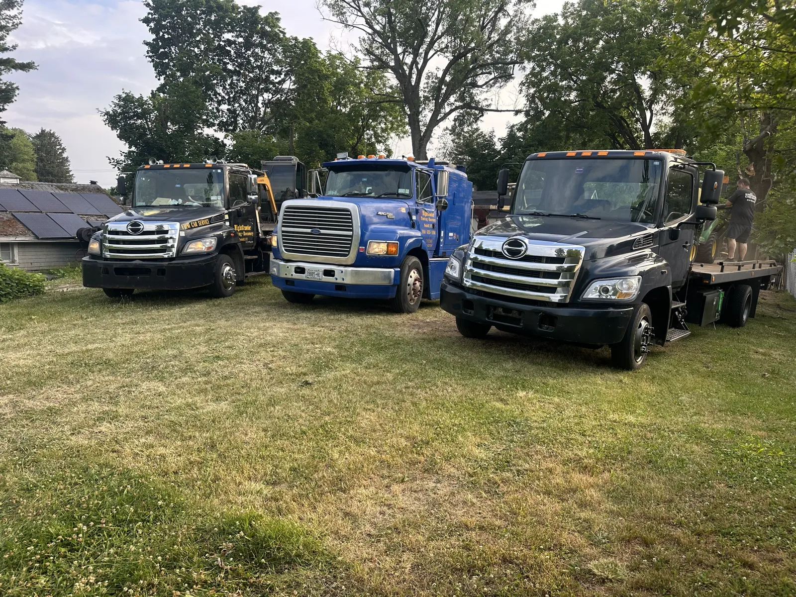 The NightCrawler Towing fleet of flatbed and heavy-duty tow trucks in Peekskill, NY